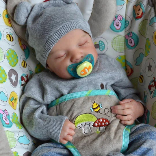 Real Life Authentic Silicone Reborn Sleeping Baby Boy Doll, Handcrafted of Soft Silicone to Look and Feel Like Realistic Baby Carley 12'' -Creativegiftss® - [product_tag] RSAJ-Creativegiftss®