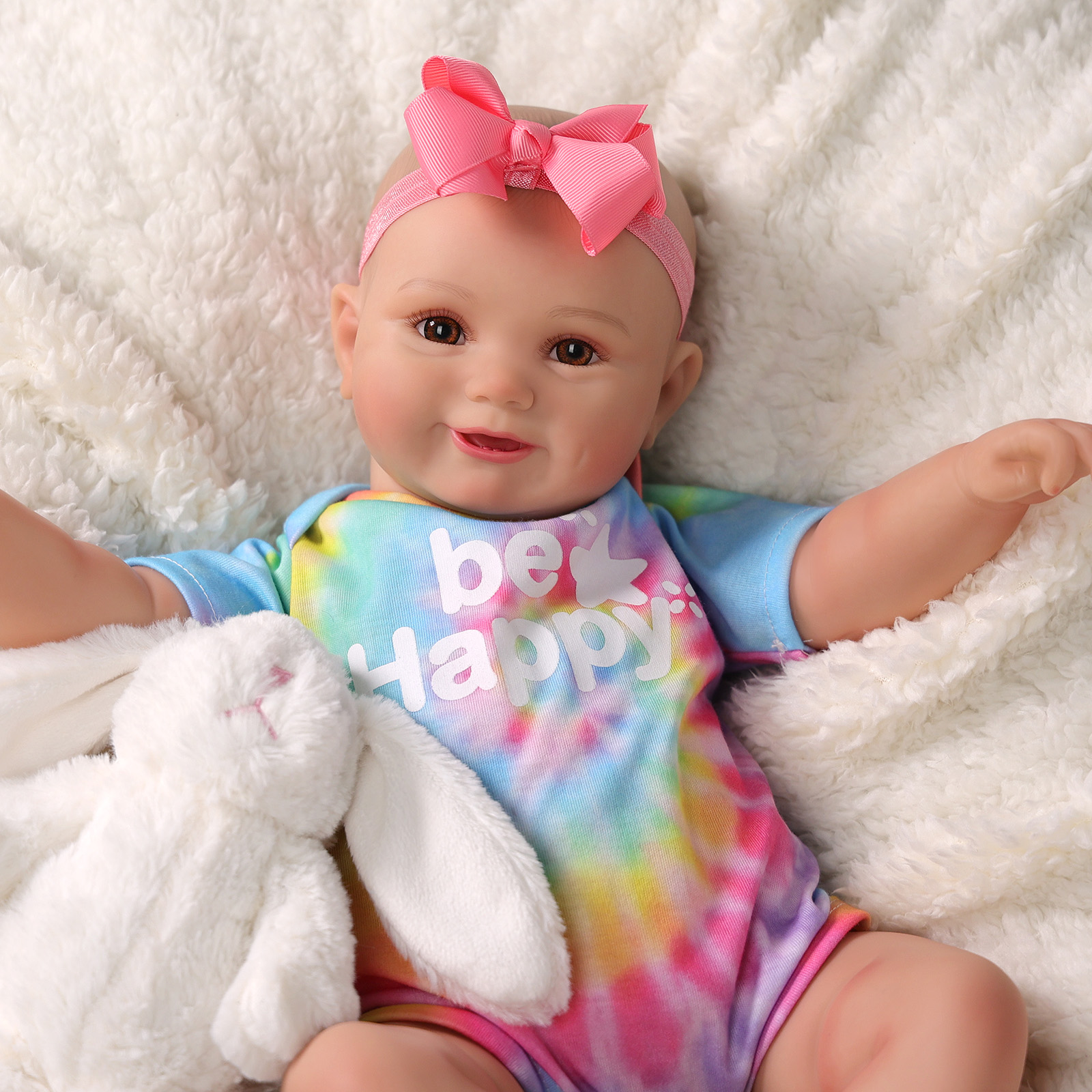 Realistic Reborn Infant Doll Smiling Girl Maddy With Heartbeat Coos And Breath By Babeside