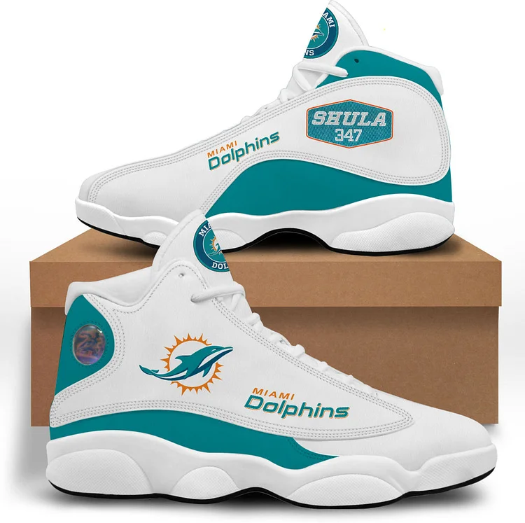 Miami Dolphins Printed Unisex Basketball Shoes