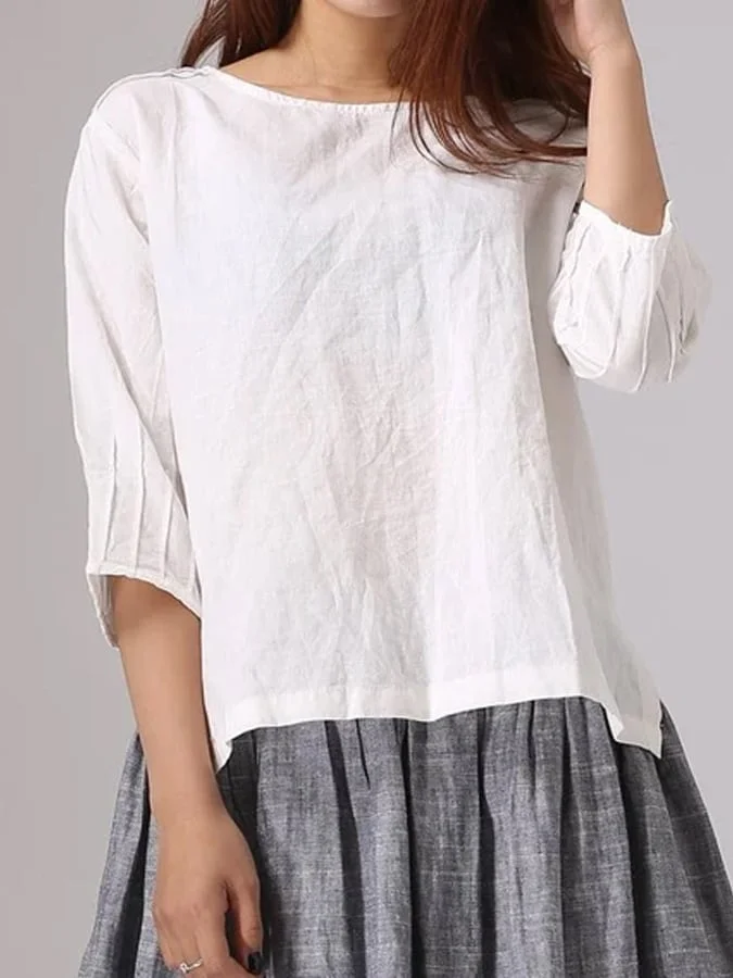 Women's Cotton Linen Casual Shirt socialshop