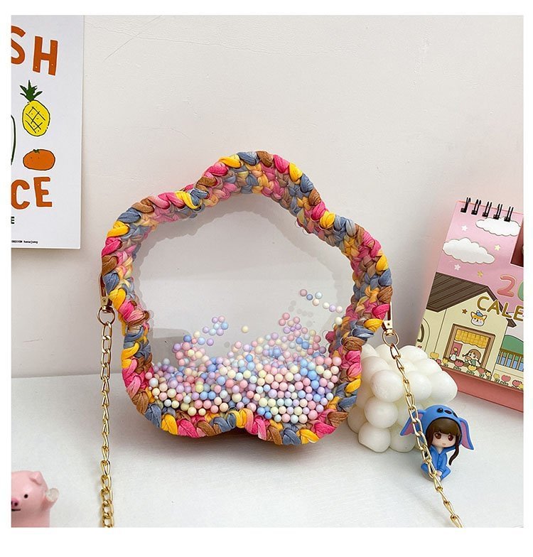 Flower shape DIY shoulder bag
