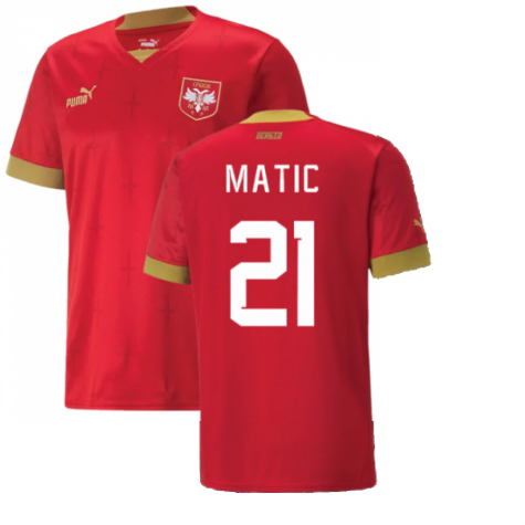 Serbia Nemanja Matić 21 Home Shirt Kit World Cup 2022