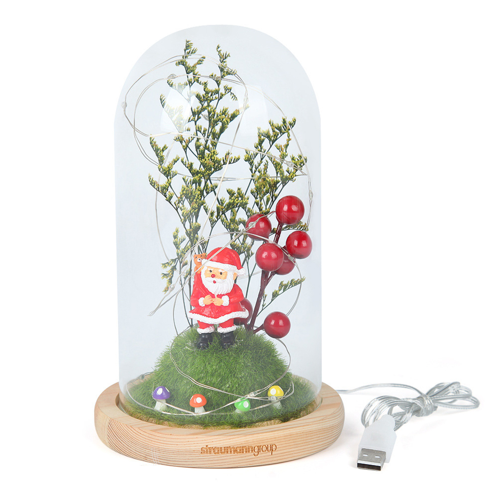 Christmas Santa Sculpture in Glass Dome LED Colorful Light Ornaments Decor, 501 Original
Christmas Santa Sculpture in Glass Dome LED Colorful Light Ornaments Decor, 501 Original