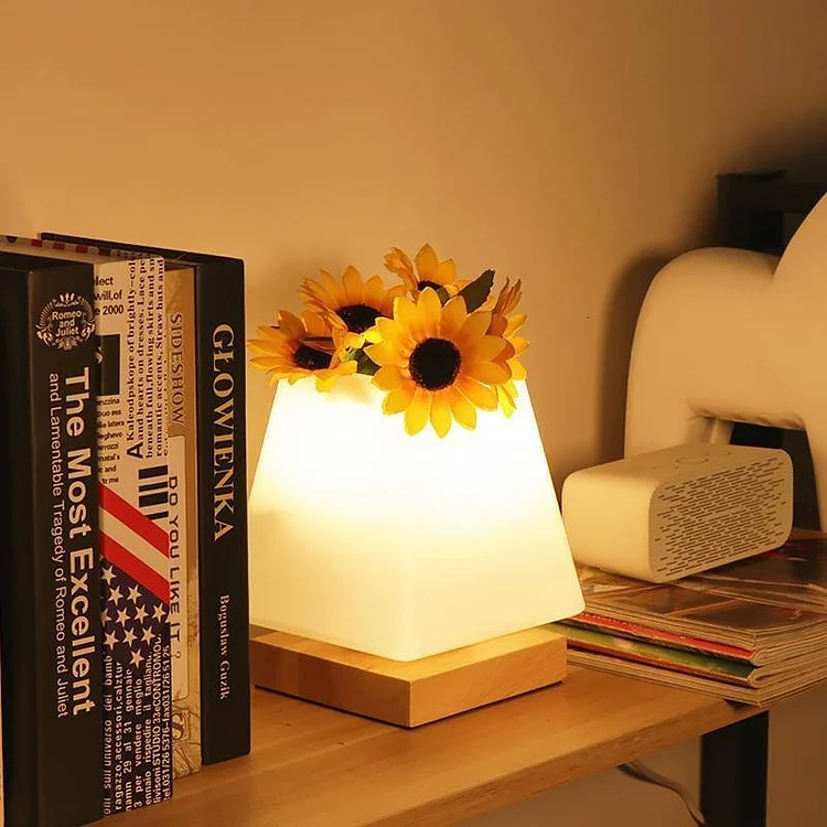 LED Glass Trapezoid Shaped Night Light Table Lamps Reading Lamps Desk Lamps - Appledas