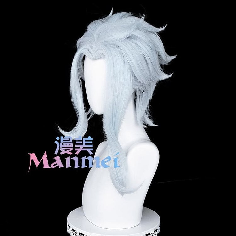Genshin Impact Dottore Fatui Harbingers Silver Cosplay Wig SP18362
