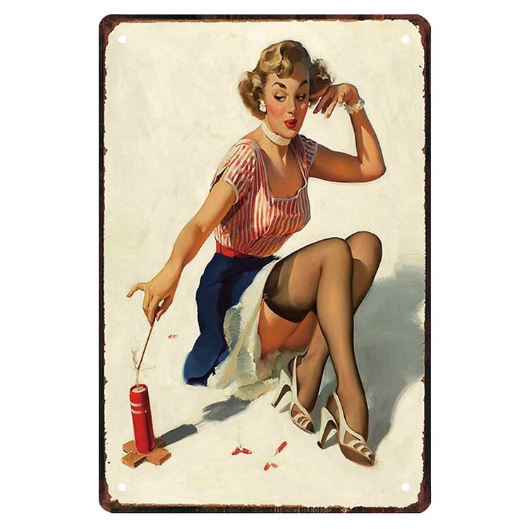 Pin UP Girl - Vintage Tin Signs/Wooden Signs - 20*30cm/30*40cm