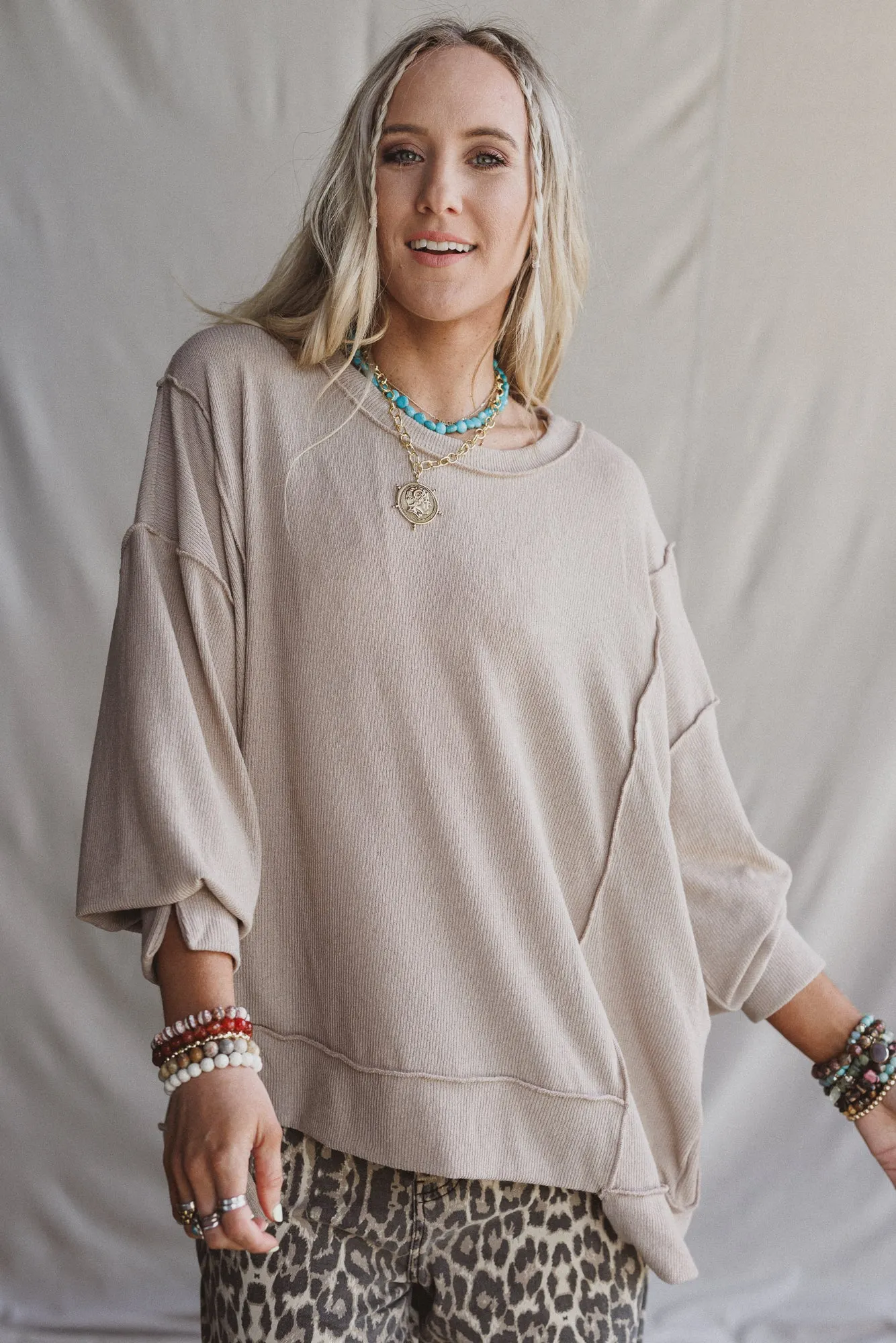 The Nest Sunset Dreamer Top - Taupe