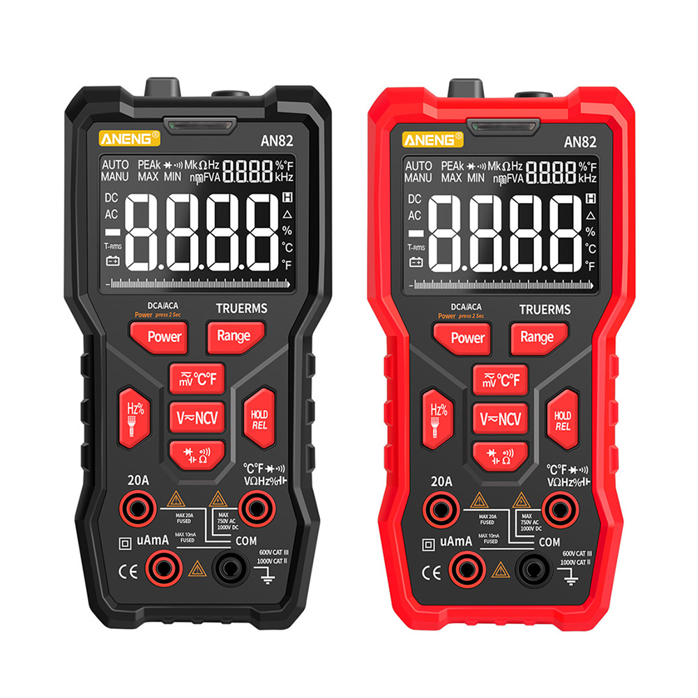 ANENG AN82 9999 Counts Auto Ranging Portable True-RMS Digital Multimeter, Red, 501 Original
ANENG AN82 9999 Counts Auto Ranging Portable True-RMS Digital Multimeter, Red, 501 Original