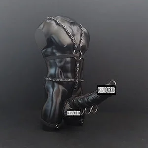 pornhint Pornhint 10.2 inch BDSM Harness Naked Male Body Art Sculpture, Nude Man Torso Figurine, Fetish Men Statue, Erotic Penis Gift