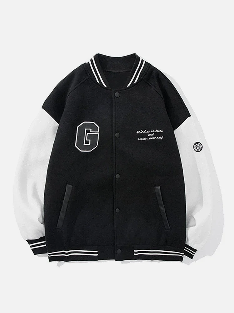 Vintage Letter G Embroidered Jacket