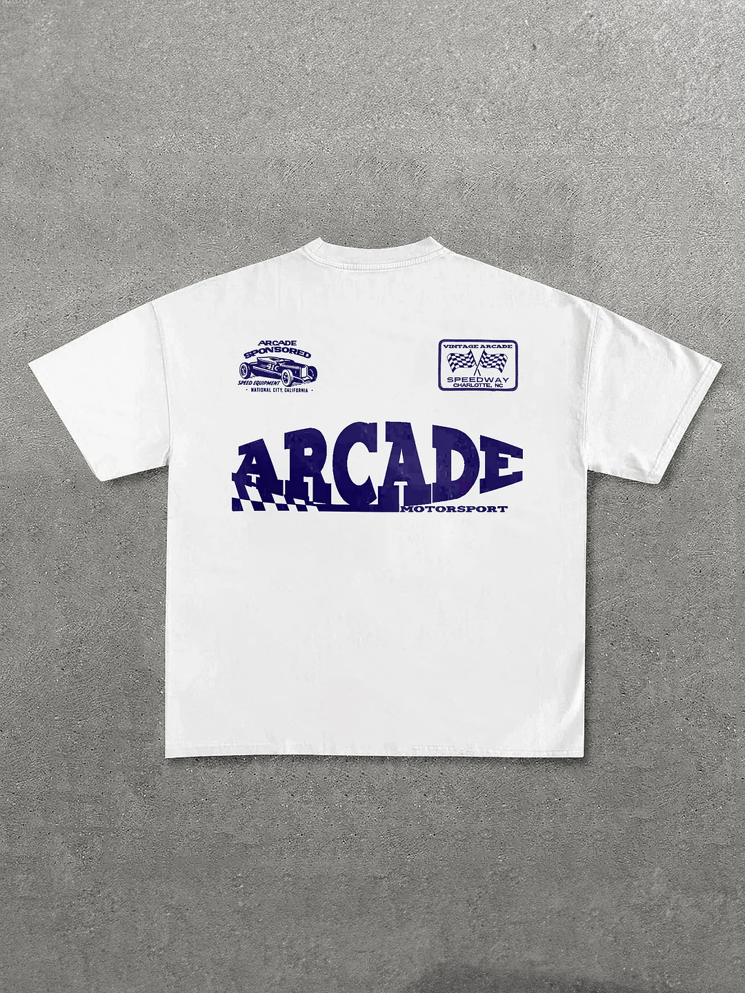 Arcade Motorsport Printed Men's Oversized T-shirts - Devcarry