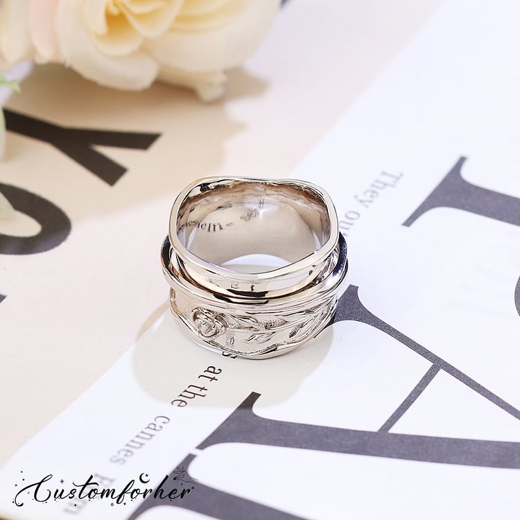 Spinning Rose Anxiety Ring