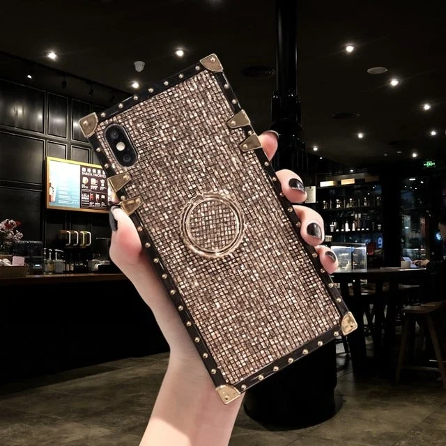 Luxury Glitter Bling Phone Case with Metal Stand