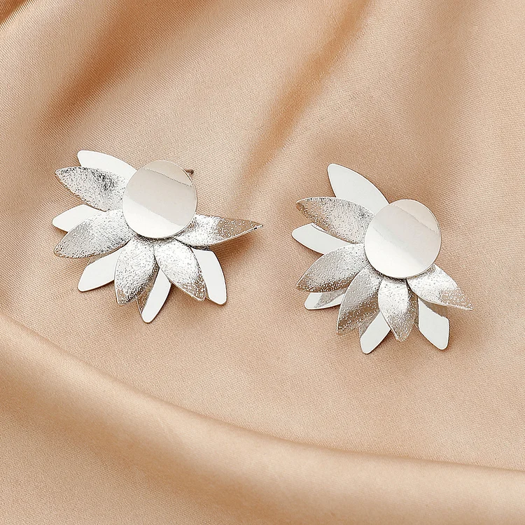 Personalized Frosted Flower Earrings