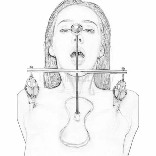 pornhint Pornhint Adjustable Fixation Torture Breast Clips Restraint Lady's Clamps Women Bust Toy