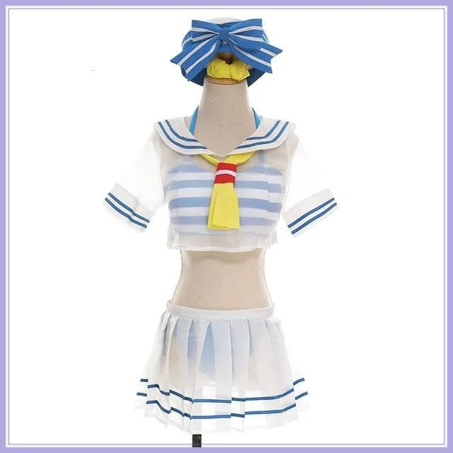 Re: Life in a Different World From Zero Rem Cosplay Girl Sailor Swimsuit SS0602