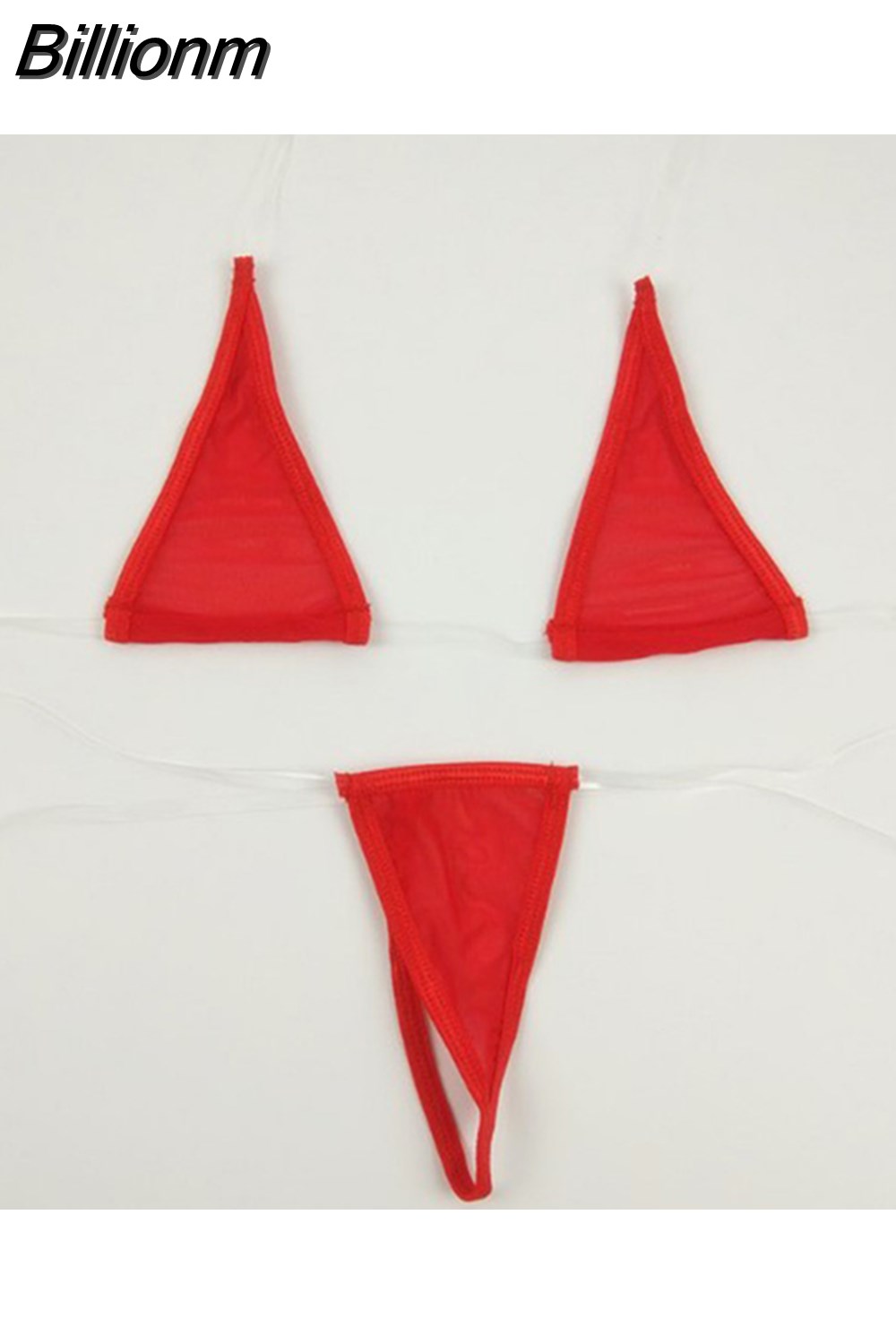 Billionm Bikini Sexy Hanging Neck Transparent Invisible Belt Triangle