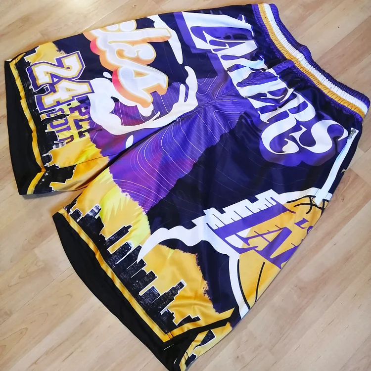 Purple fashion casual printed Basketball Shorts
