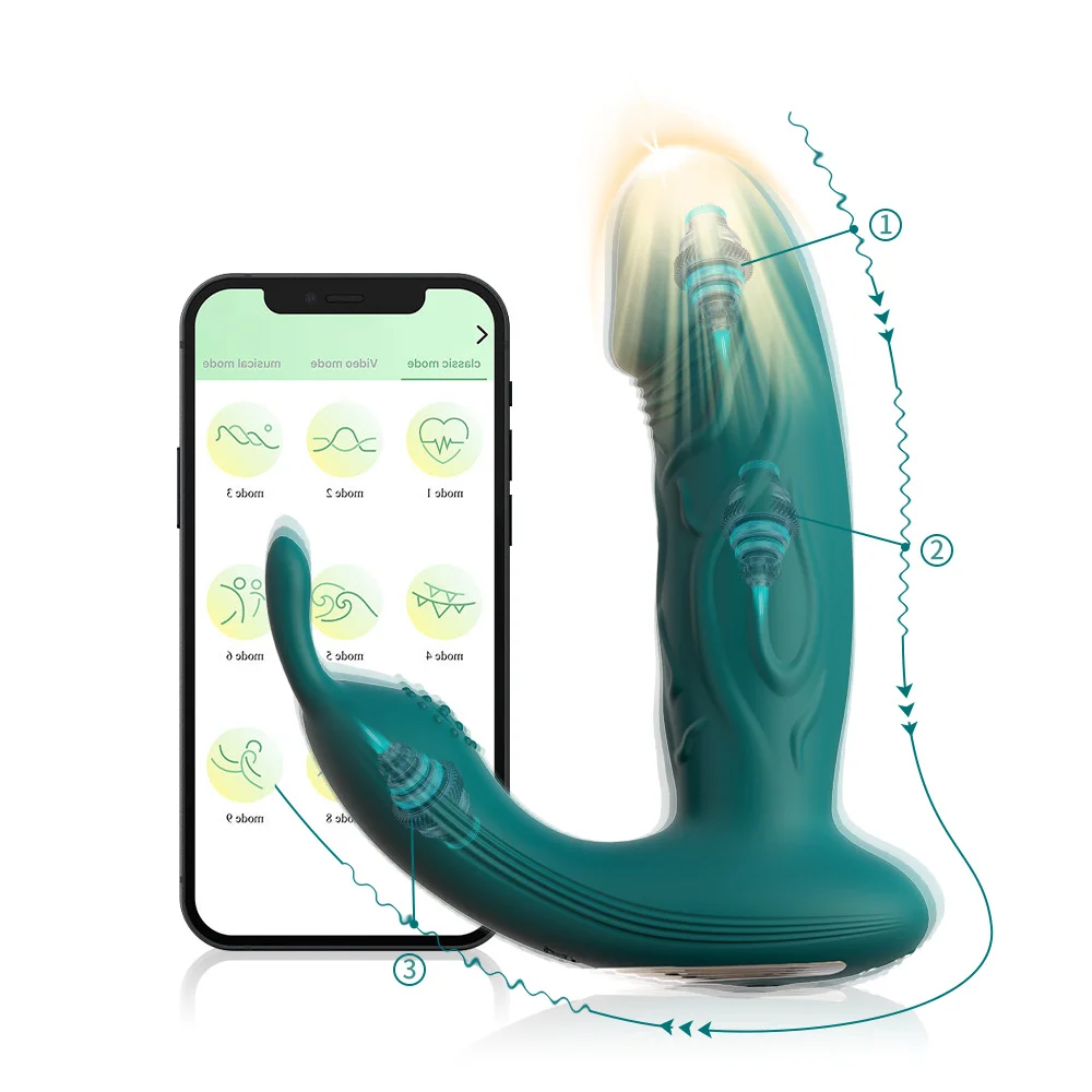 App Remote Control 3-point Stimulating Rabbit Wearable Vibrator Rosetoy Official