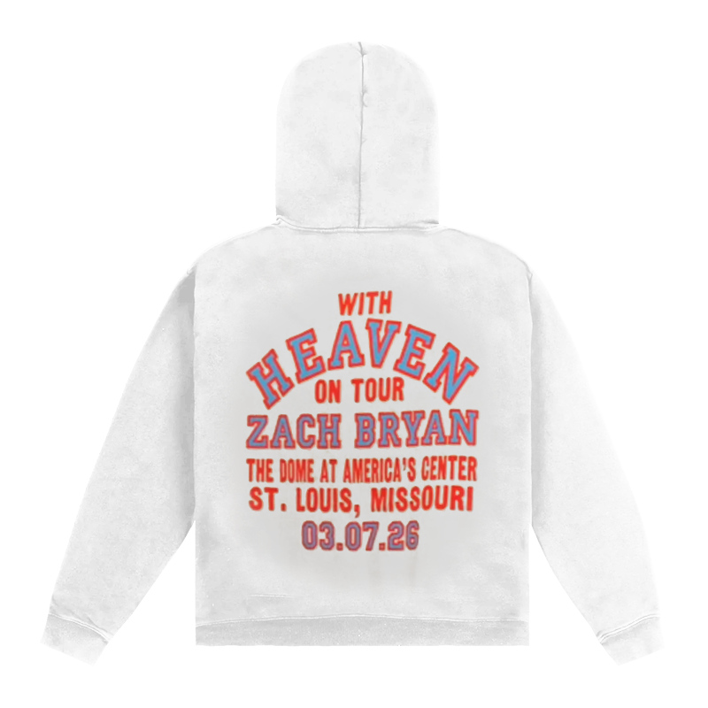 Zach Bryan With Heaven On Tour Hoodie | St. Louis Concert Merch