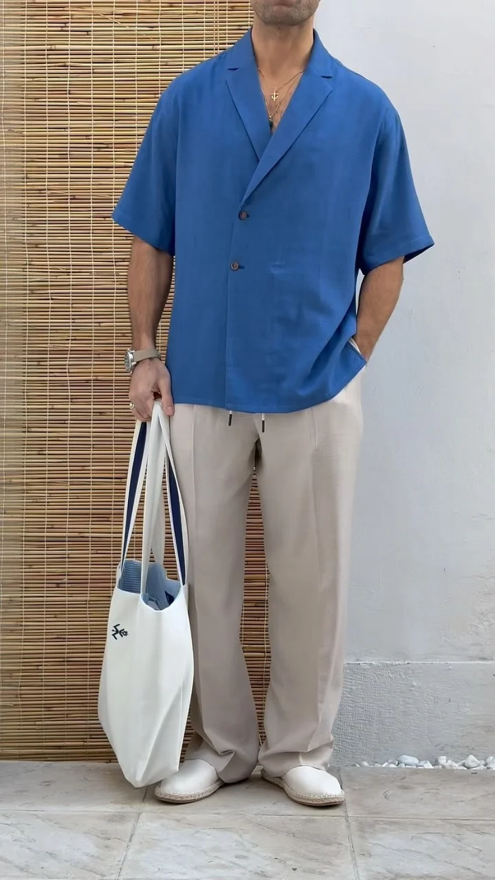 V-Neck Men's Short Sleeve Shirt