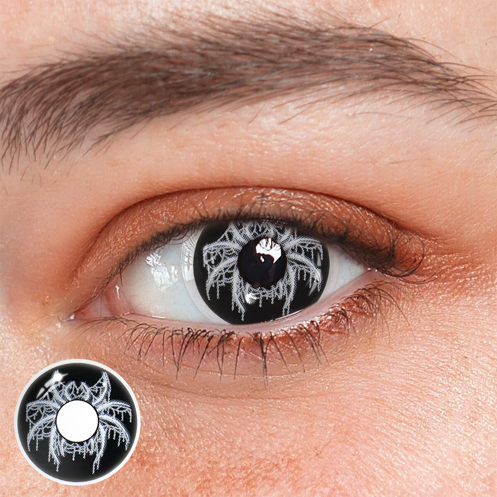Cosplay Spider Jade Black Coloured Contact Lenses