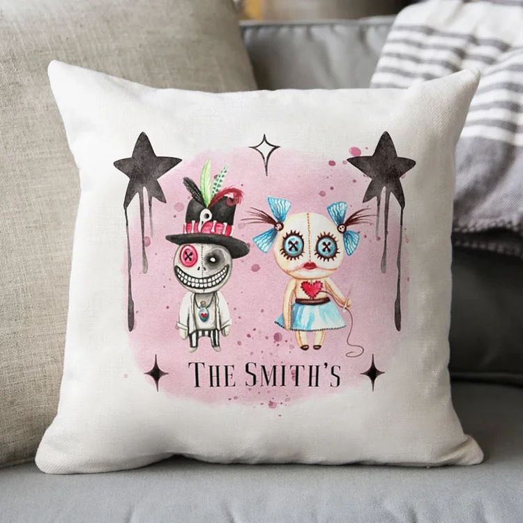 Halloween Pillowcase Personalized Name Skull Pillow Cover for Kids