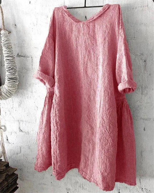 Casual Loose Round Neck Dress