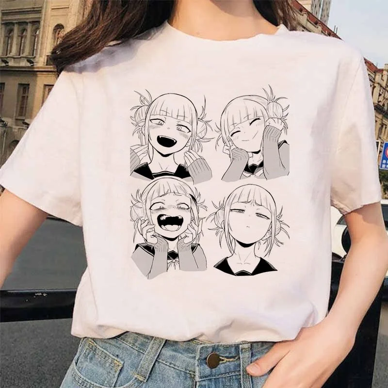 Women Harajuku Boku No Hero Academia T-shirt Senpai Funny Tshirt Himiko Toga Top Tees Female