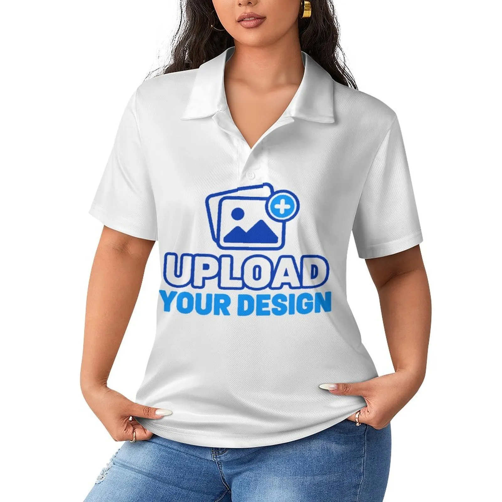 Women's Performance Polo Shirt custom full-print product view 8