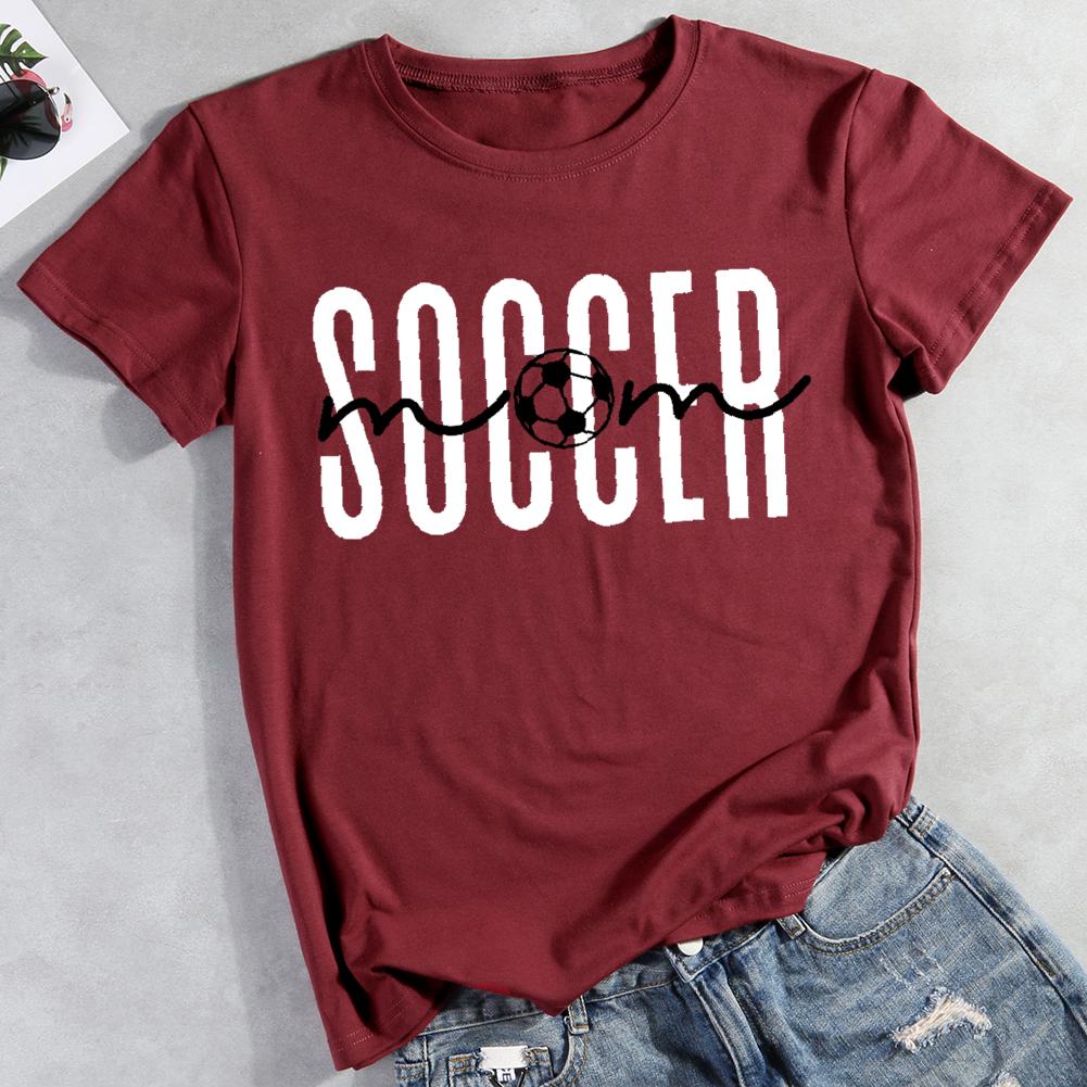 Soccer Mom Round Neck T-shirt-0019496-Guru-buzz