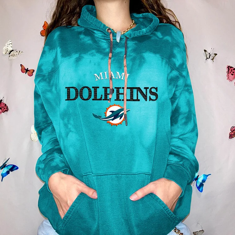 Miami Dolphins Women Printed  Hoodie