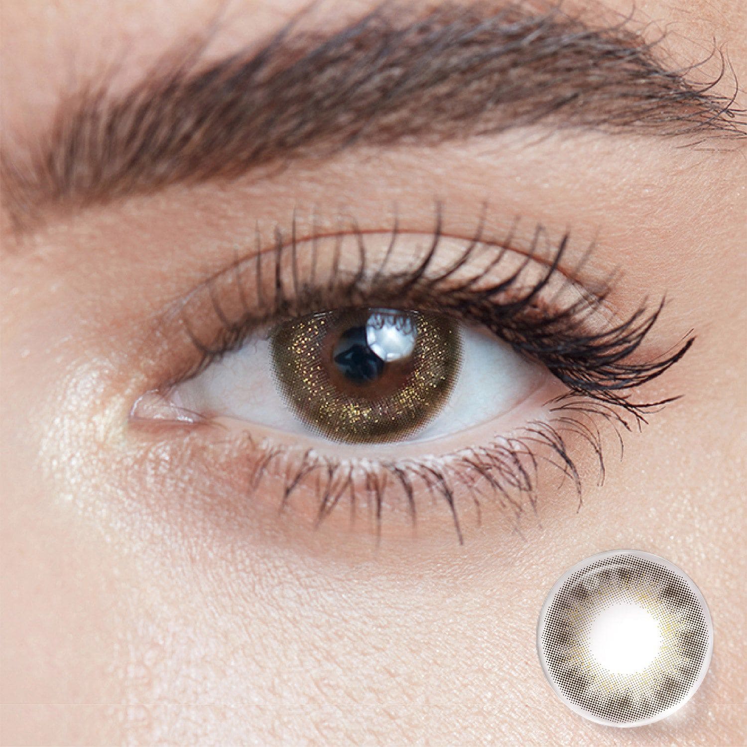 moody Glitter Brown Prescription Colored Contacts Daily Disposable