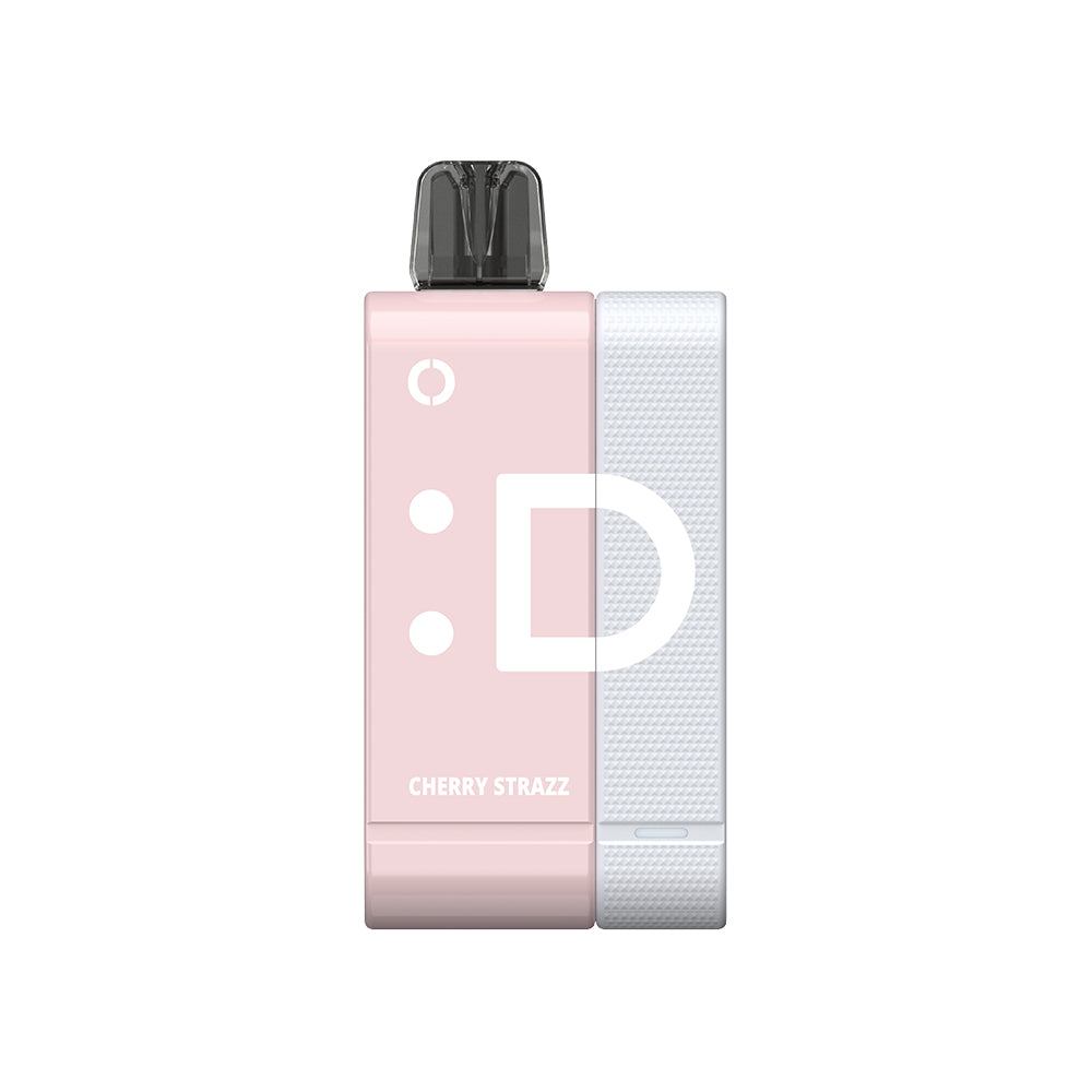 Off Stamp SW9000 disposable pod in Cherry Strazz flavor, featuring emoji design.