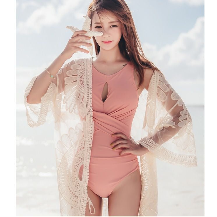 Kawaii Keyhole Front Swimsuit / Beach Cover-Up YP1192