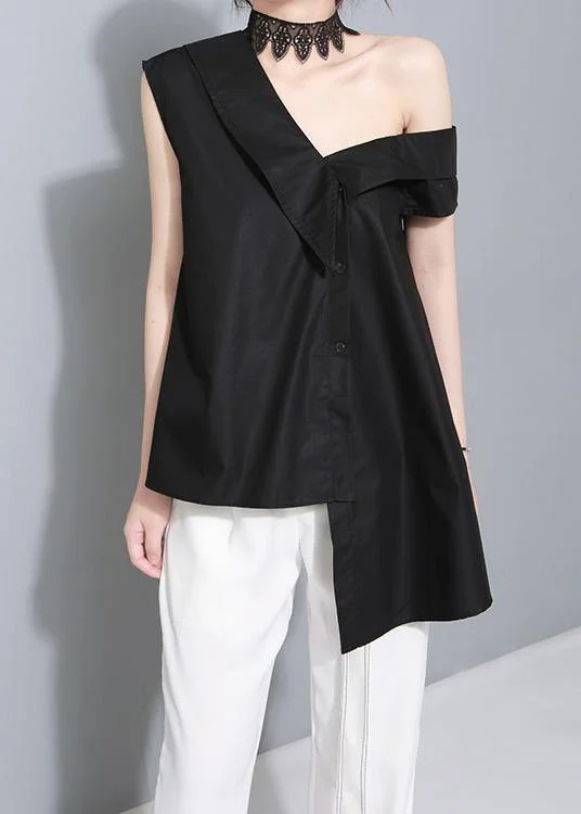 Beautiful black cotton crane tops oversized summer tops