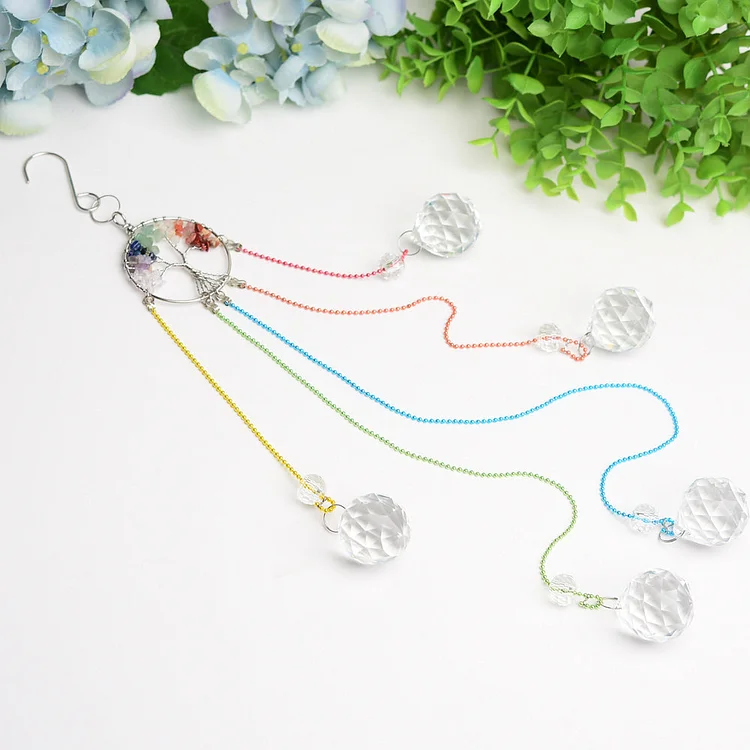 Life Tree Suncatcher Crystal Hanging Jewelry