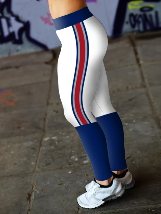 New York Giants Football Fitness Sports Printed Stitching Yoga Pants