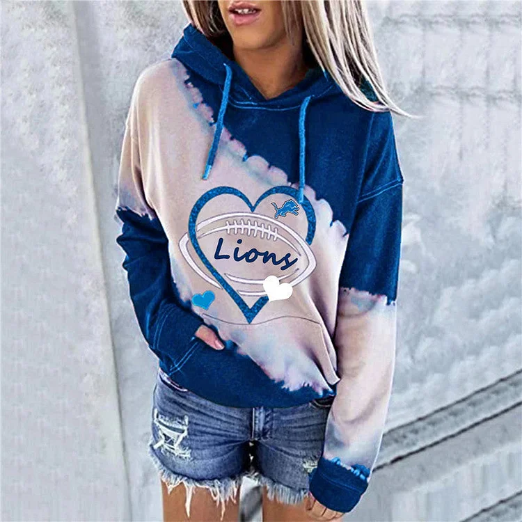 Detroit Lions
Fashion Printed Patchwork Hoodie