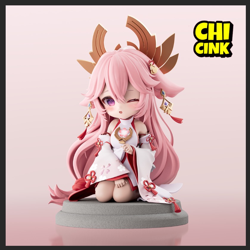 [予約] CHI CINK Studio - 原神 八重神子 ガレージキット完成品 ガレキ スタチュー