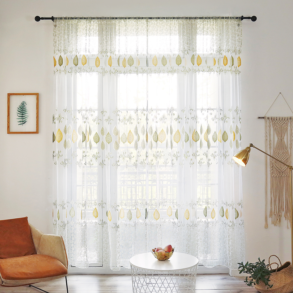 Leaf Printing Sliding Tulle Sheer Curtain Balcony Window Screen (1x2.7m, 501 Original
Leaf Printing Sliding Tulle Sheer Curtain Balcony Window Screen (1x2.7m, 501 Original
