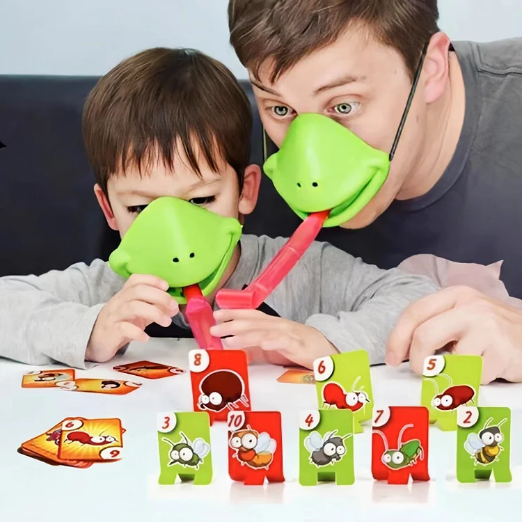 Fun Tongue Out Lizard Mask Parent-Child Toy