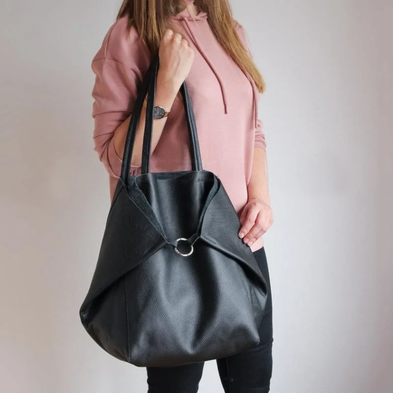 Oil Wax Leather Large Capacity Tote Bag