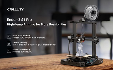  Official Creality Ender-3 S1 Pro 3D Printer Ender-3 S1 Upgrade  with 300°C High-Temperature Nozzles PEI Spring Steel Plate LED Light Sprite  Direct Dual-Gear Extruder CR Touch Automatic Bed Leveling : Industrial