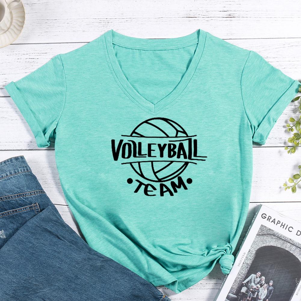 Volleyball Team V-neck T Shirt-Guru-buzz