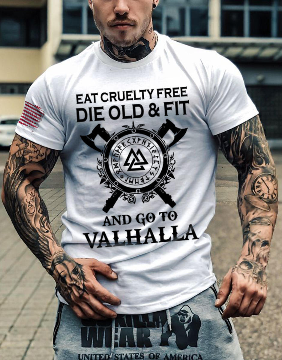 Men's Valhalla Print Casual T-Shirt / TECHWEAR CLUB / Techwear