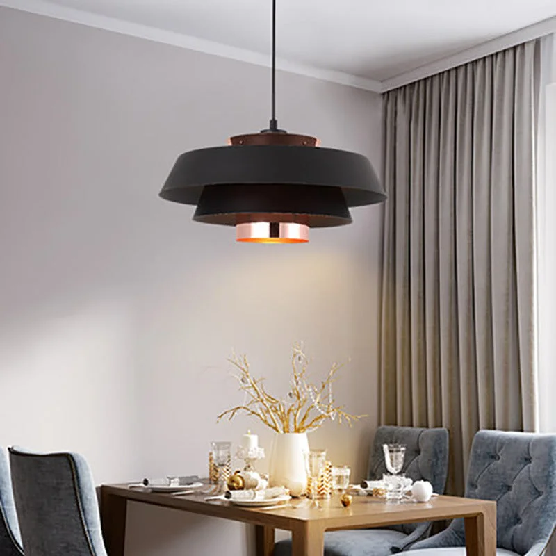 Nordic Led Dining Room Chandelier Wrought Iron Pendant Lamp