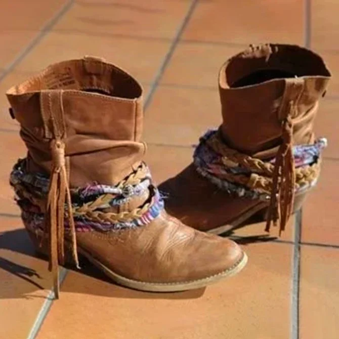 Coffee Daily Winter Leather Boots Zaesvini