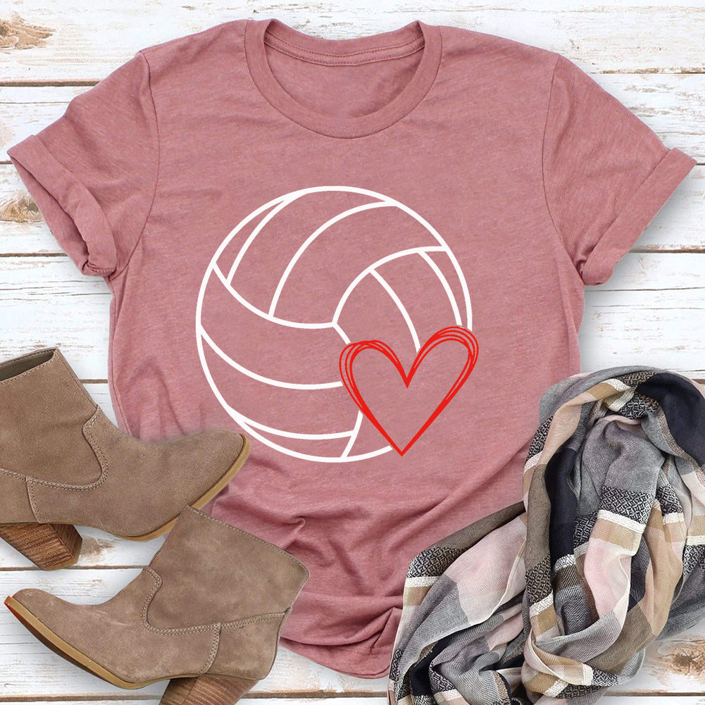 Volleyball Heart T-Shirt Tee -07381-Guru-buzz