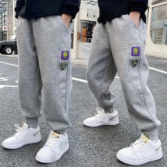 【3Y-12Y】Kids Casual Fashion Solid Color Sweatpants
